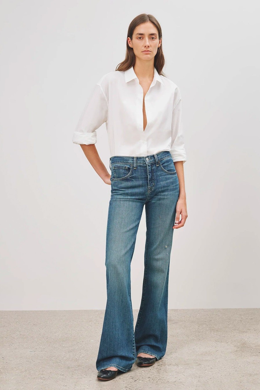 Jeans Nili Lotan | Celia Jean In Classic Wash Denim