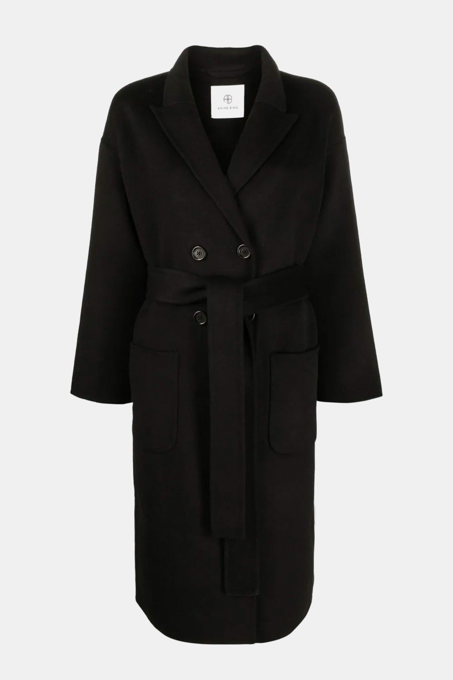 Coats And Jackets Anine Bing | Dylan Coat In Cashmere Blend Black