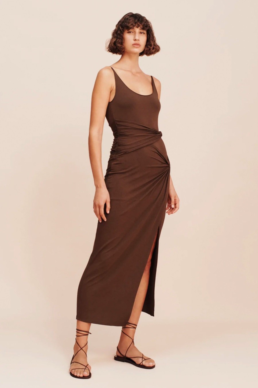 Dresses POSSE | Felicity Dress In Dark Chocolate Brown