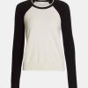 Knitwear And Sweaters Veronica Beard | Albertina Cashmere Sweater In Ivory Black