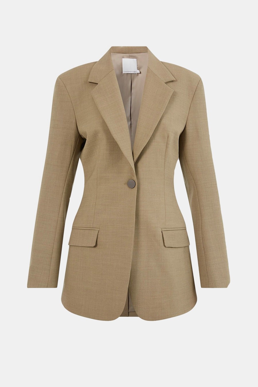 Coats And Jackets Christopher Esber | Redux Contoured Blazer In Khaki Green