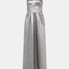 Dresses Saloni London | Rachel Long Dress In Silver