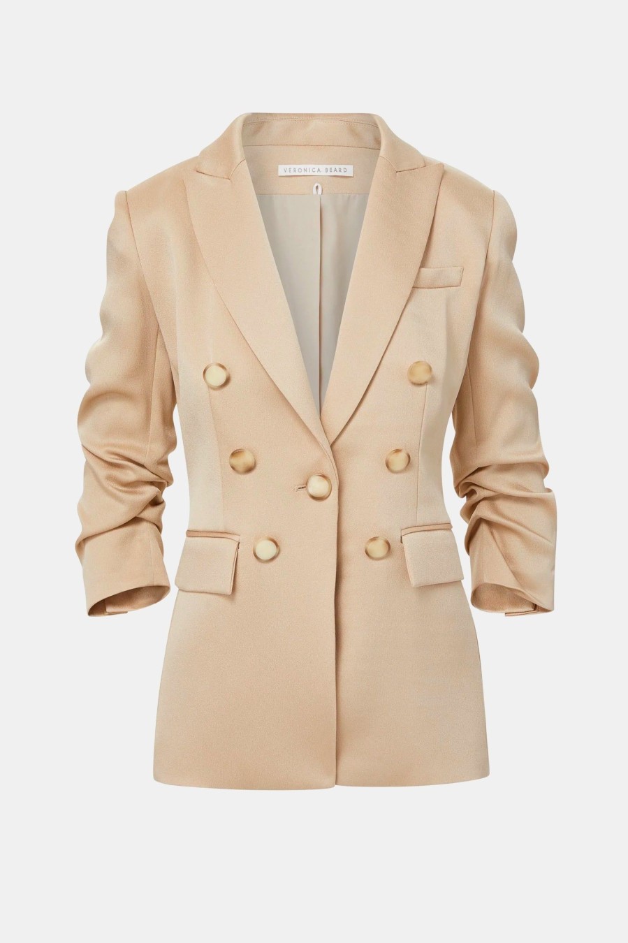 Coats And Jackets Veronica Beard | Tomi Dickey Blazer In Sand Neutrals