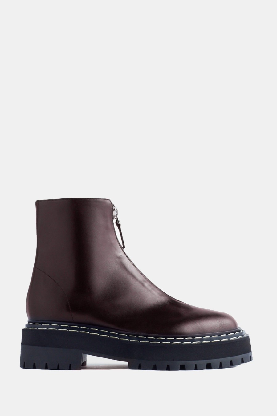 Shoes Proenza Schouler | Lug Sole Zip Boots In Espresso Brown