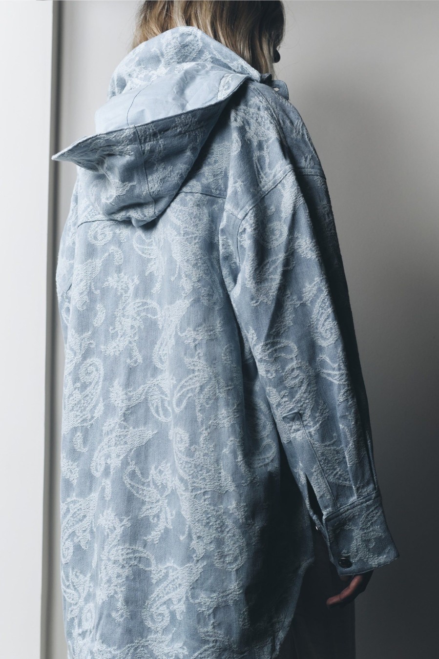 Denim Sarah Jane Clarke | Florence Jacket In Washed Paisley Denim