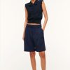 Shorts STAUD | Luisa Long Shorts In Navy Blue