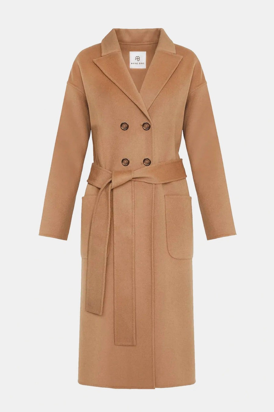 Coats And Jackets Anine Bing | Dylan Coat In Camel Cashmere Blend