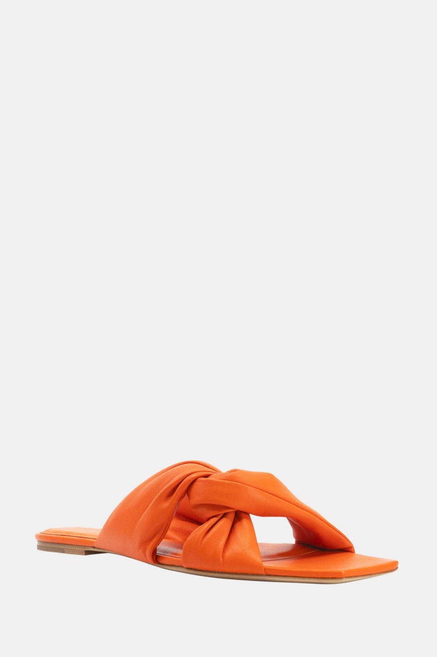 Shoes Studio Amelia | Pillow Loop Flat In Tangerine Orange