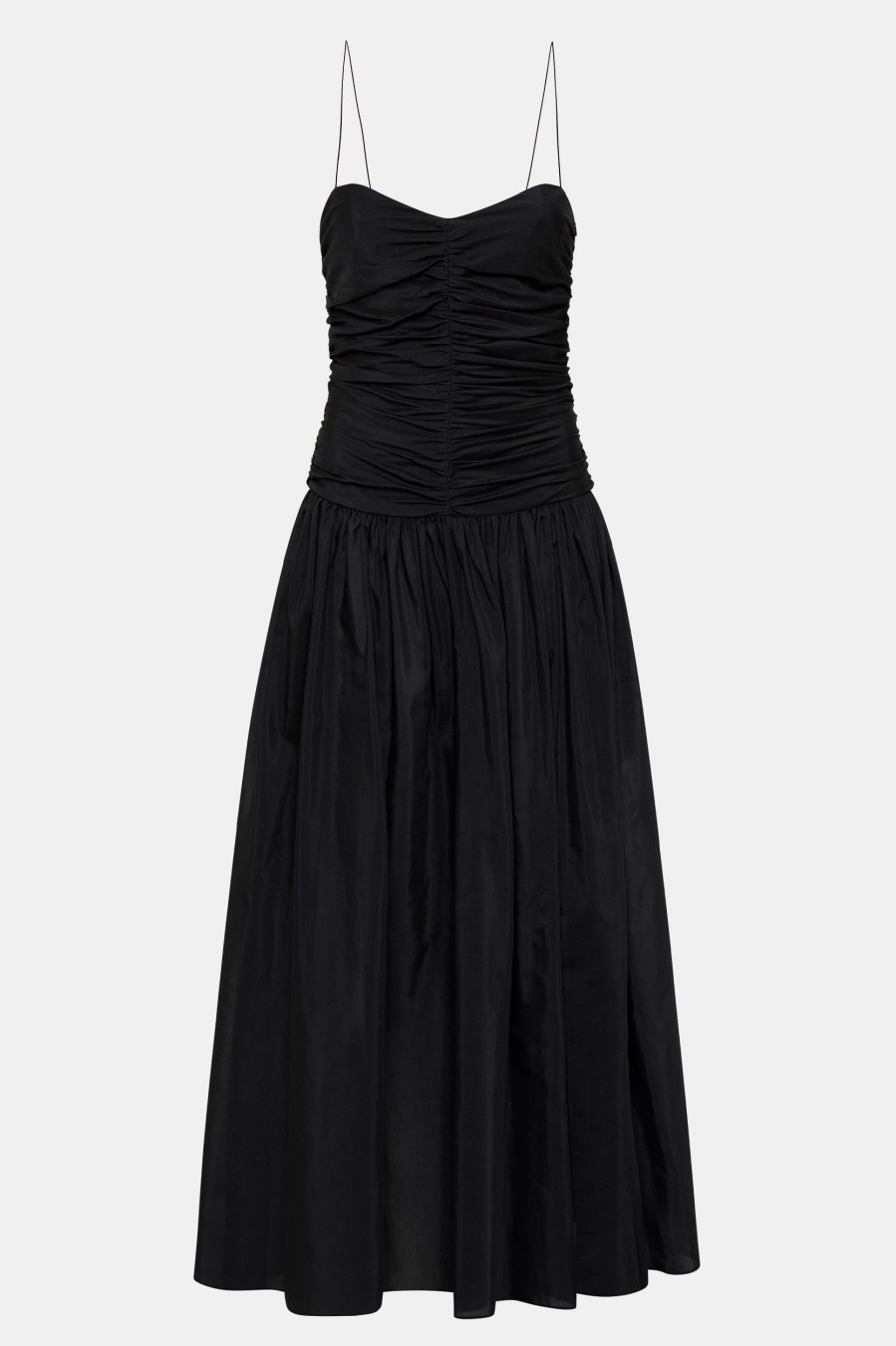 Dresses Matteau | Gathered Drop Waist Dress In Black