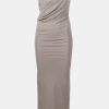 Dresses Christopher Esber | Strapless Ruche Dress In Concrete Grey