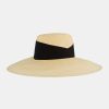 Accessories Rebe | Resort Wide Brim Panama Natural With Black Band