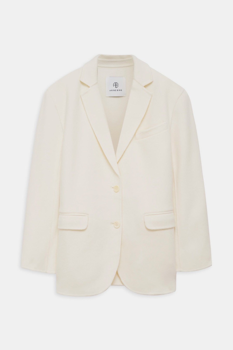 Coats And Jackets Anine Bing | Quinn Blazer In Cashmere Blend White