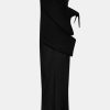 Dresses Christopher Esber | Drifted Silk Side Tie Dress In Black