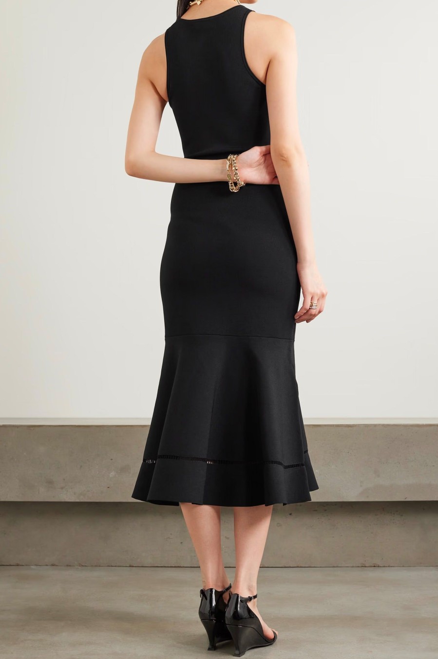 Dresses Victoria Beckham | Sleeveless Fit And Flare Dress In Black