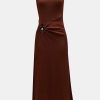 Dresses Christopher Esber | Callisto Duality Dress In Mahogany Red