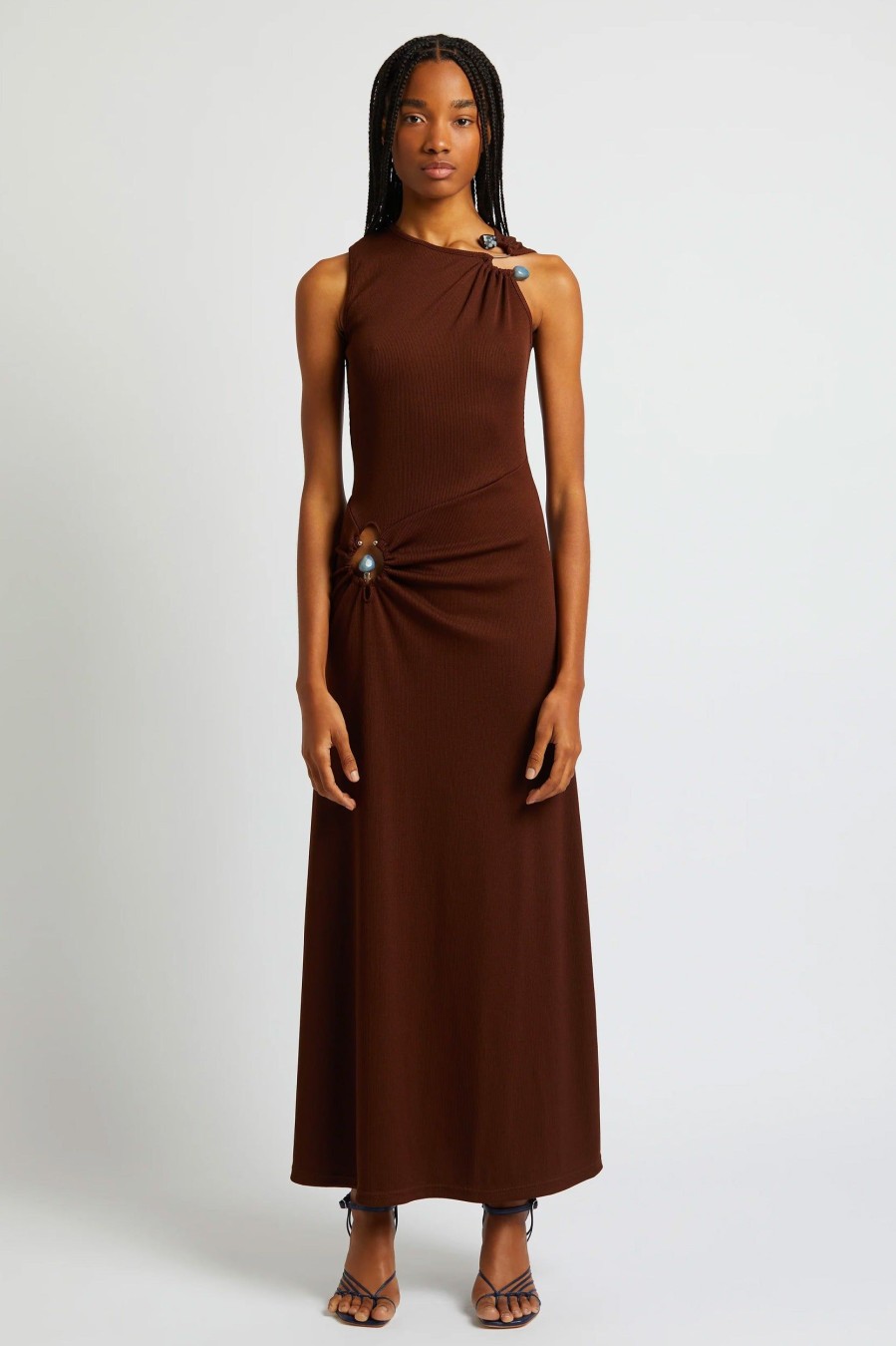 Dresses Christopher Esber | Callisto Duality Dress In Mahogany Red