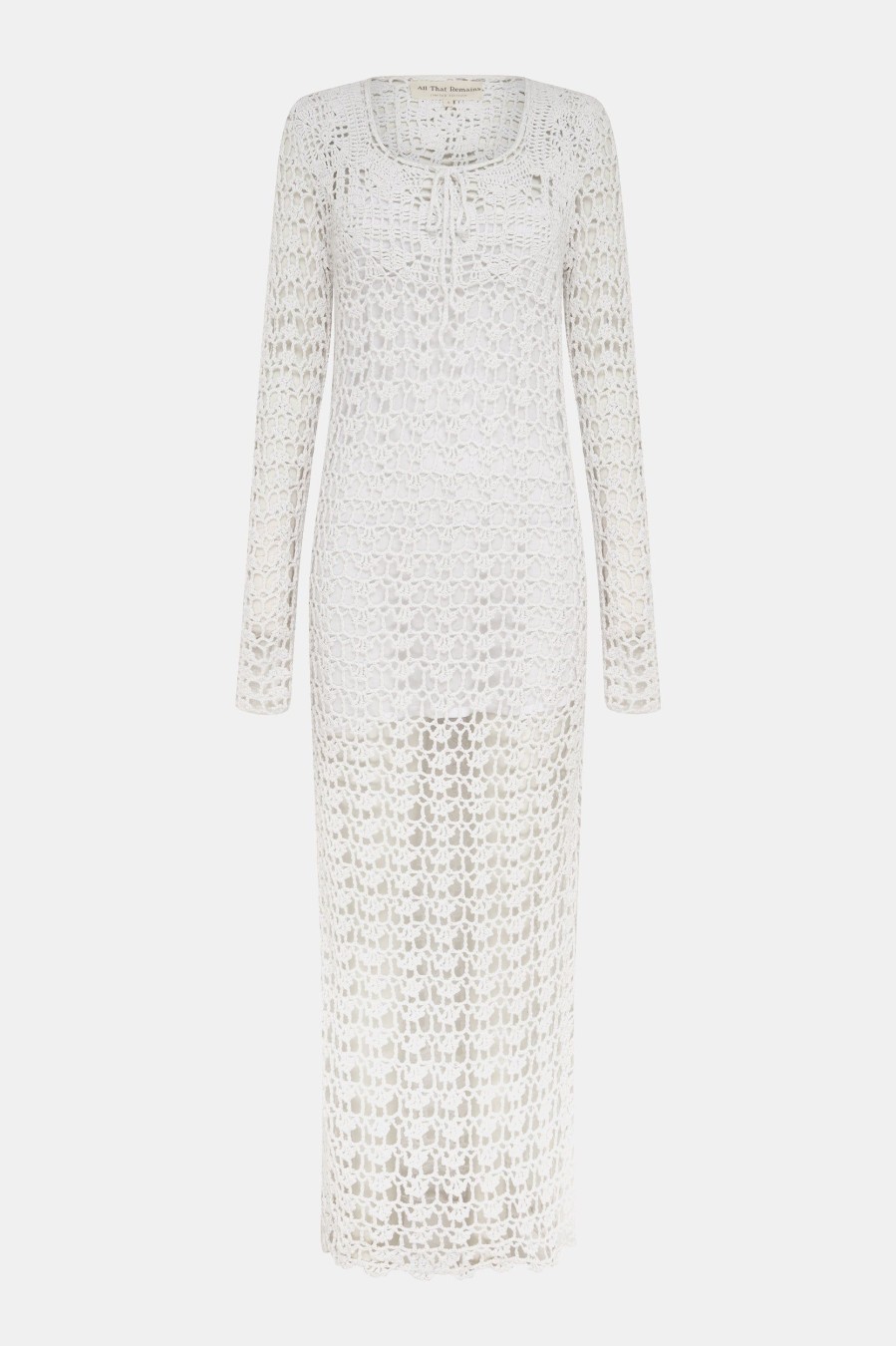 Dresses All That Remains | Grace Cotton Crochet Dress In Cream Neutrals