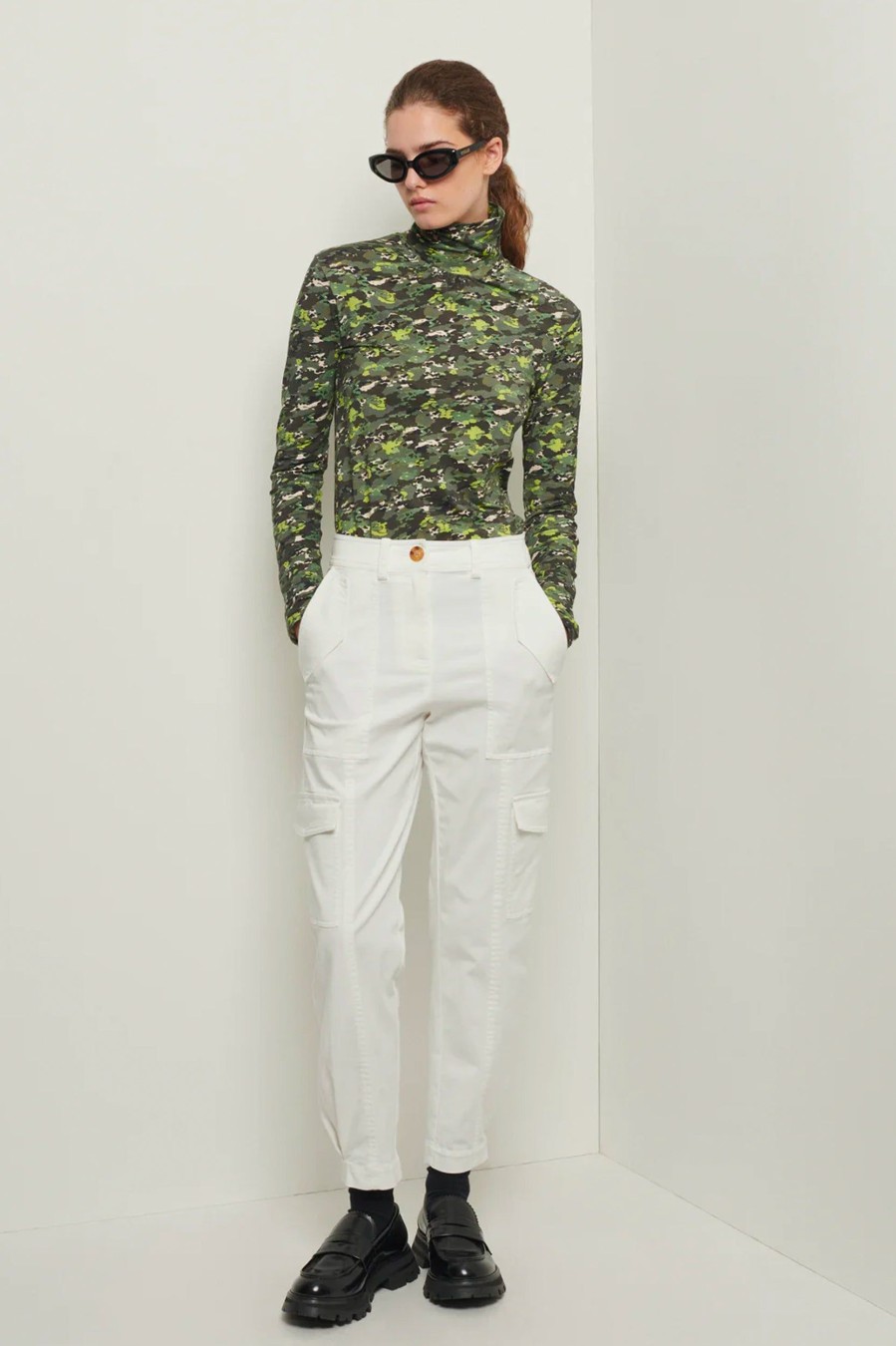 Trousers Derek Lam 10 Crosby | Elian Utility Pants In Washed White