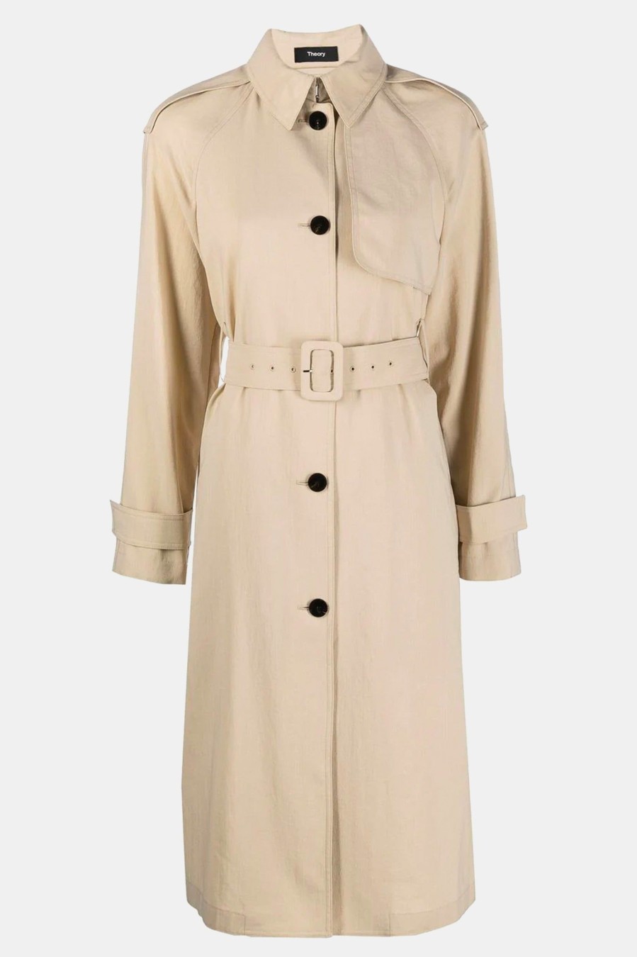 Coats And Jackets Theory | Belted Trench Crisp Coat Neutrals