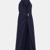 Dresses A.L.C. | Fiona Pleated Midi Dress In Evening Blue