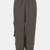 Trousers Tibi | Tropical Wool Wilt Jogger In Dark Stone Grey