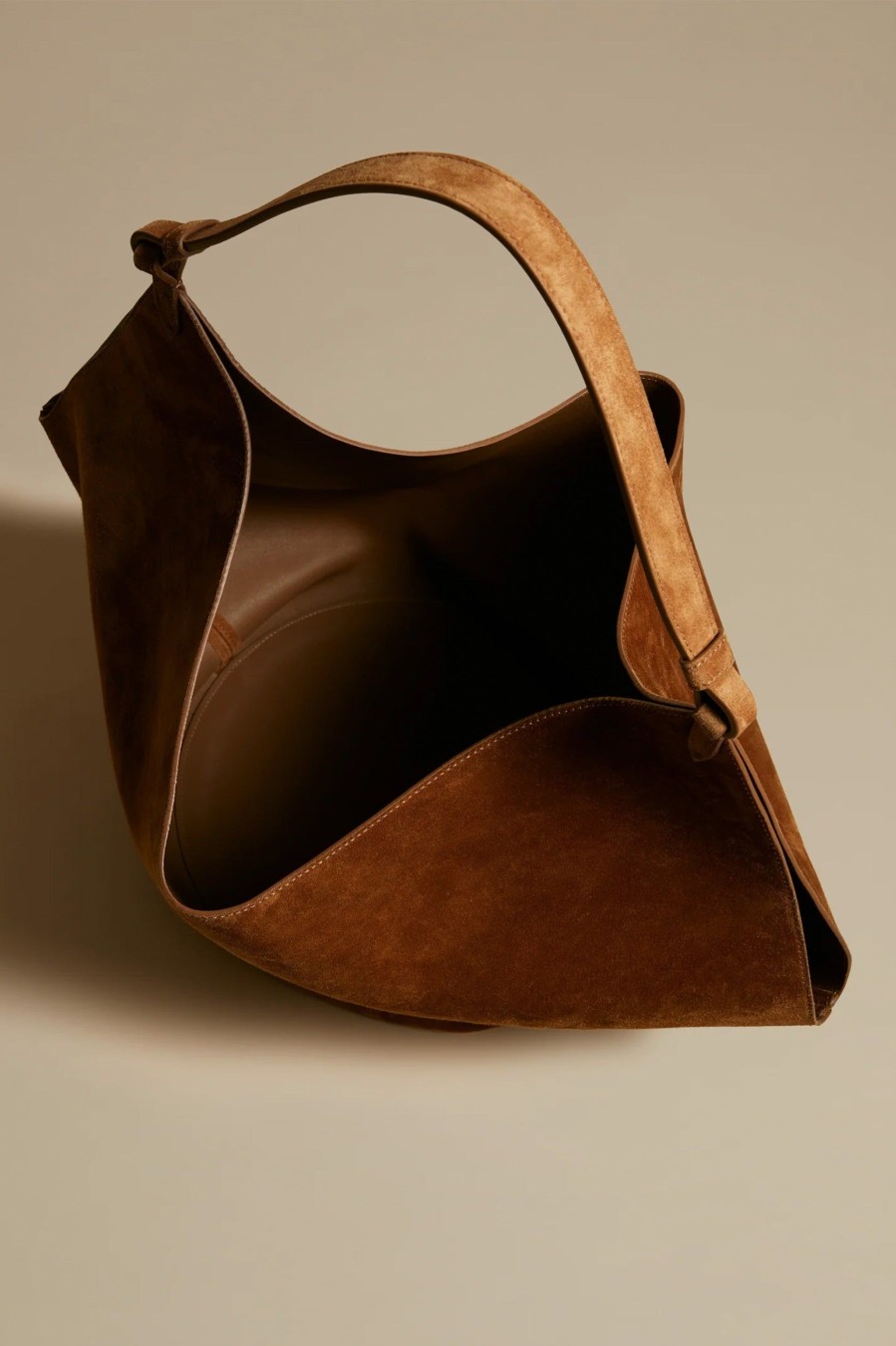 Accessories KHAITE | Lotus Bag Medium In Caramel Brown