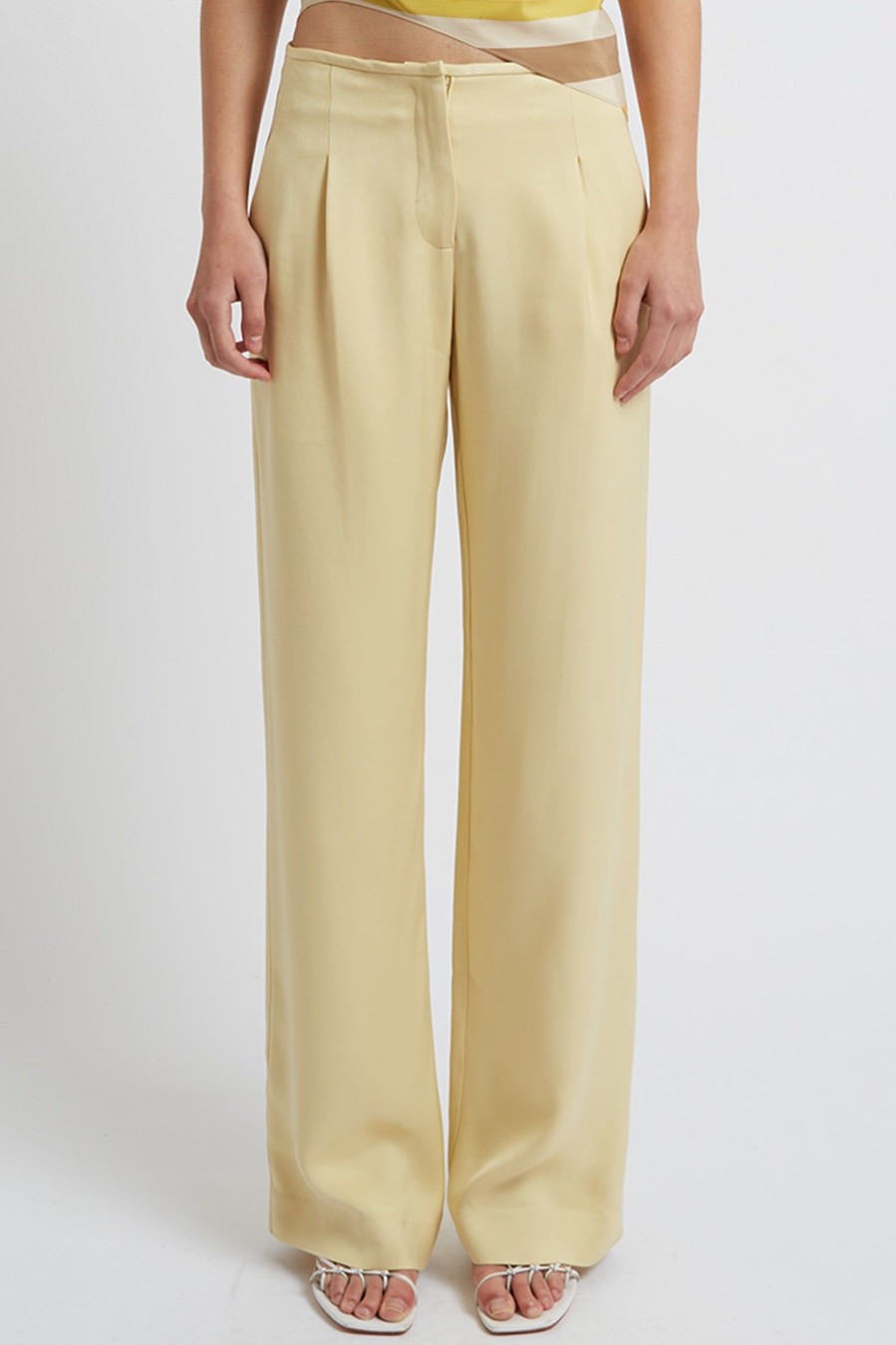 Trousers Christopher Esber | Low Rise Trouser In Anise Neutrals