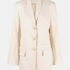 Coats And Jackets By Malene Birger | Porter Blazer In Vanilla Cream Neutrals