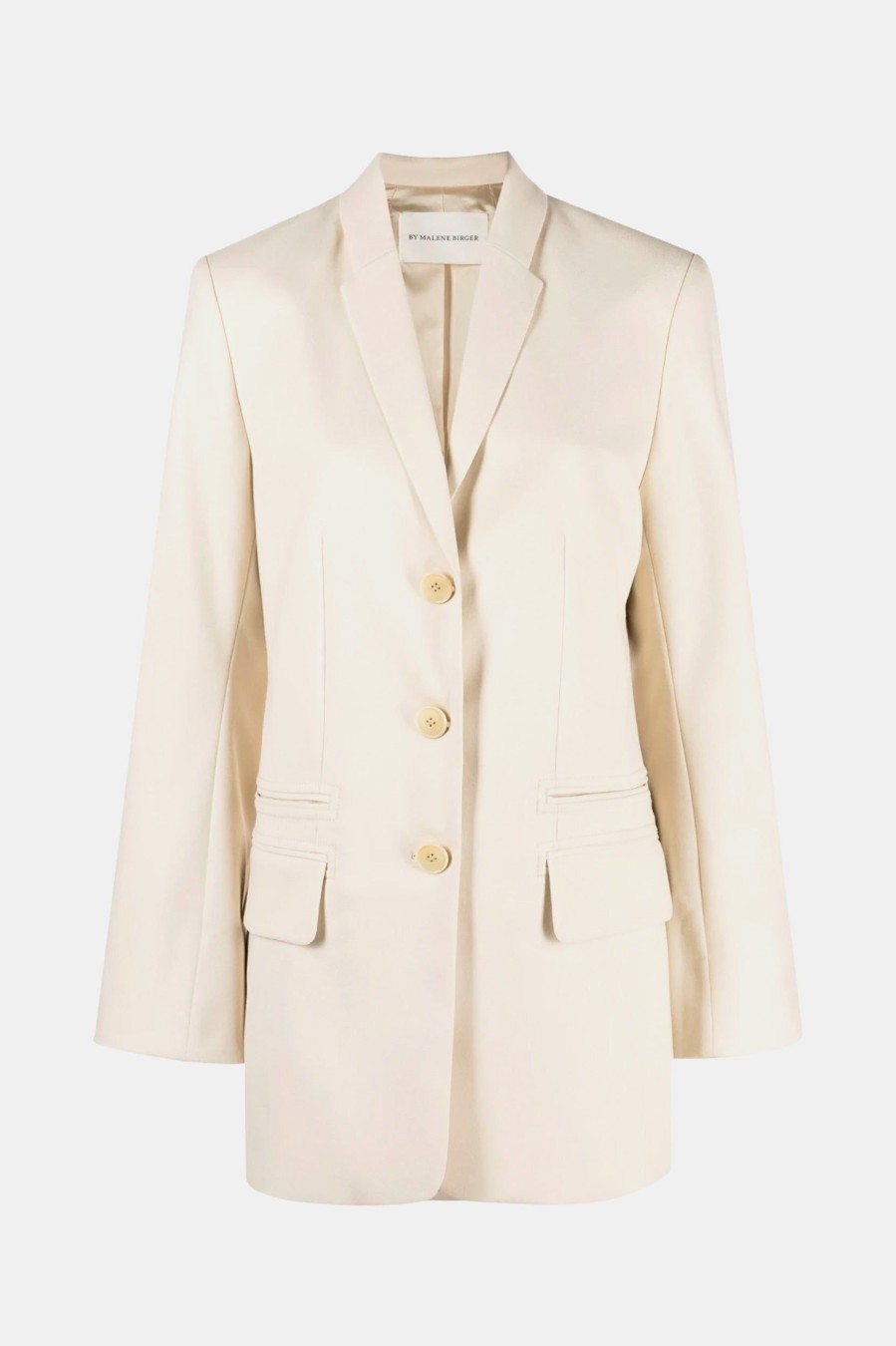 Coats And Jackets By Malene Birger | Porter Blazer In Vanilla Cream Neutrals