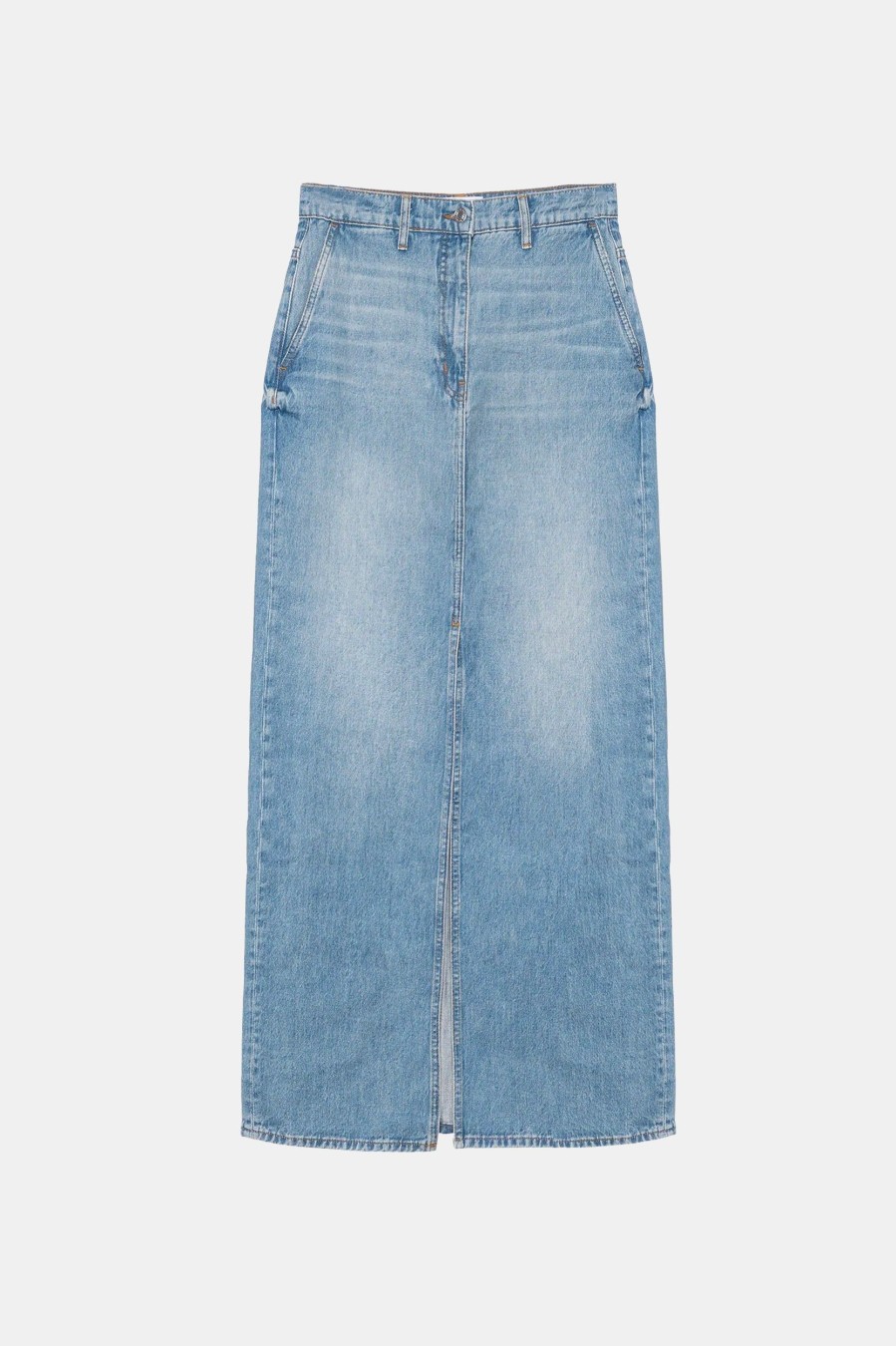 Jeans Derek Lam 10 Crosby | Lu High Rise Maxi Skirt In Denim