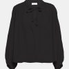 Tops And Shirts Velvet | Kathleen Blouse In Black