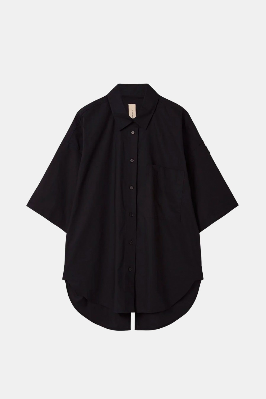 Tops And Shirts Lee Mathews | Lm Poplin Ss Shirt In Black