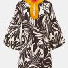 Dresses La DoubleJ | The Kaftan Mini Dress In Watermarble Multi