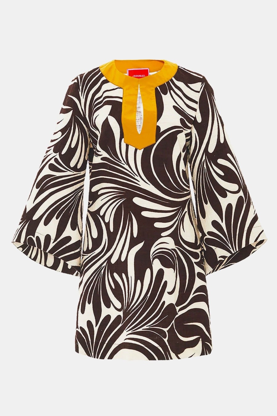 Dresses La DoubleJ | The Kaftan Mini Dress In Watermarble Multi