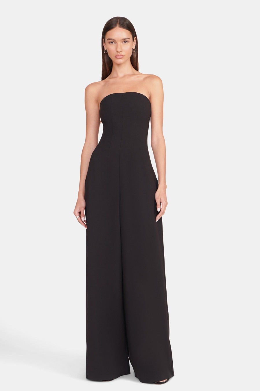 Jumpsuits STAUD | Benjamin Strapless Jumpsuit In Black