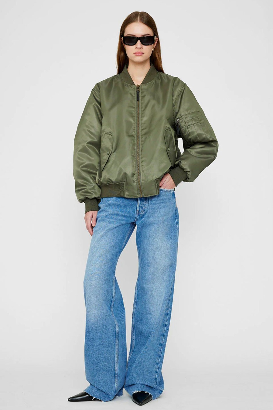 Activewear Anine Bing | Leon Bomber In Army Green