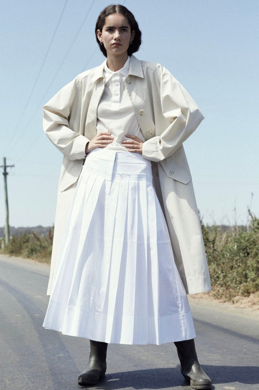 Skirts Lee Mathews | Andy Skirt In Natural White