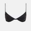 Swimwear Ziah | Fine Strap Almond Top In Black