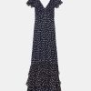 Dresses RIXO | Ossy Dress In Scatter Spot Navy