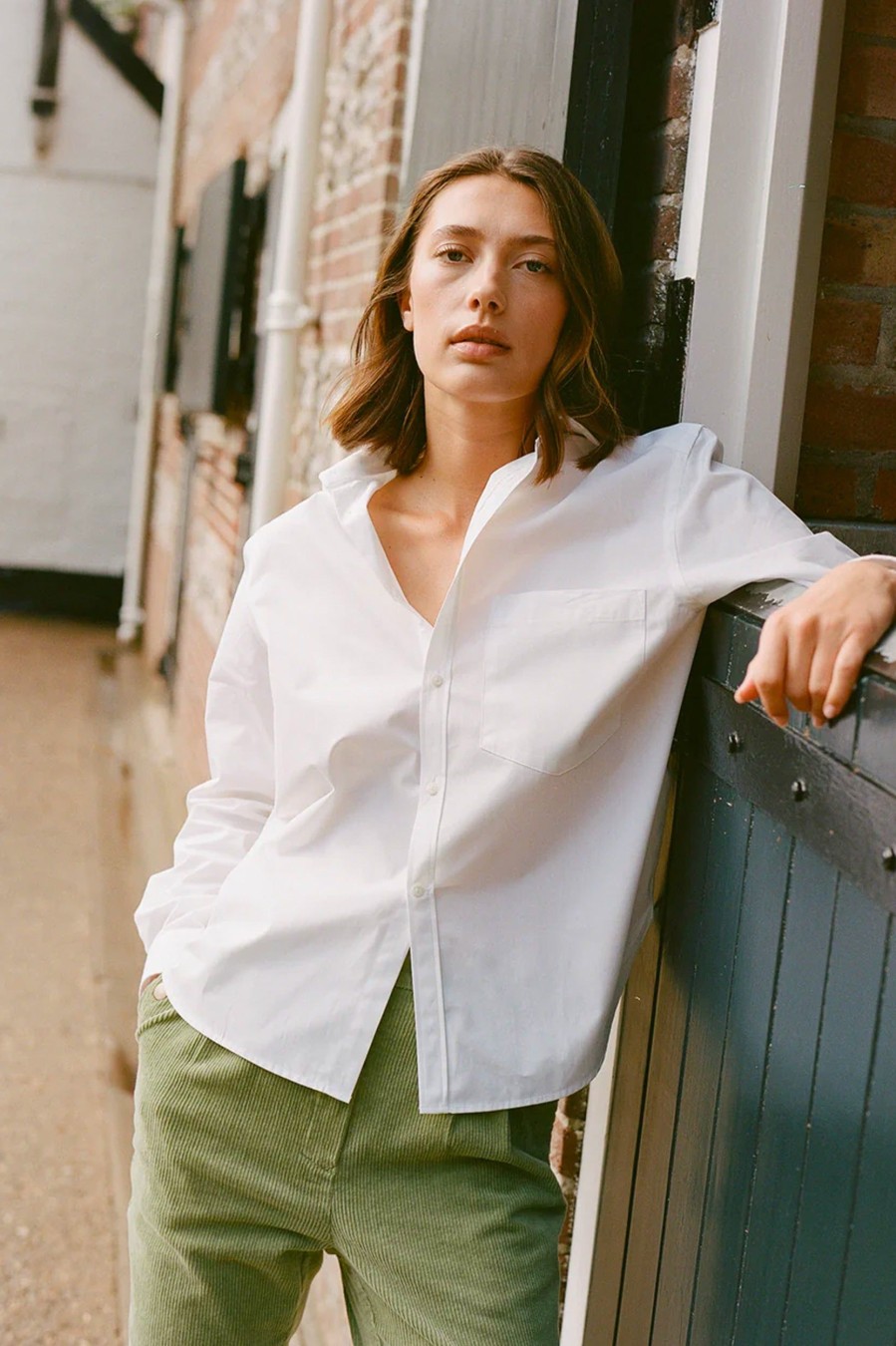 Tops And Shirts With Nothing Underneath | The Classic Poplin Shirt In White