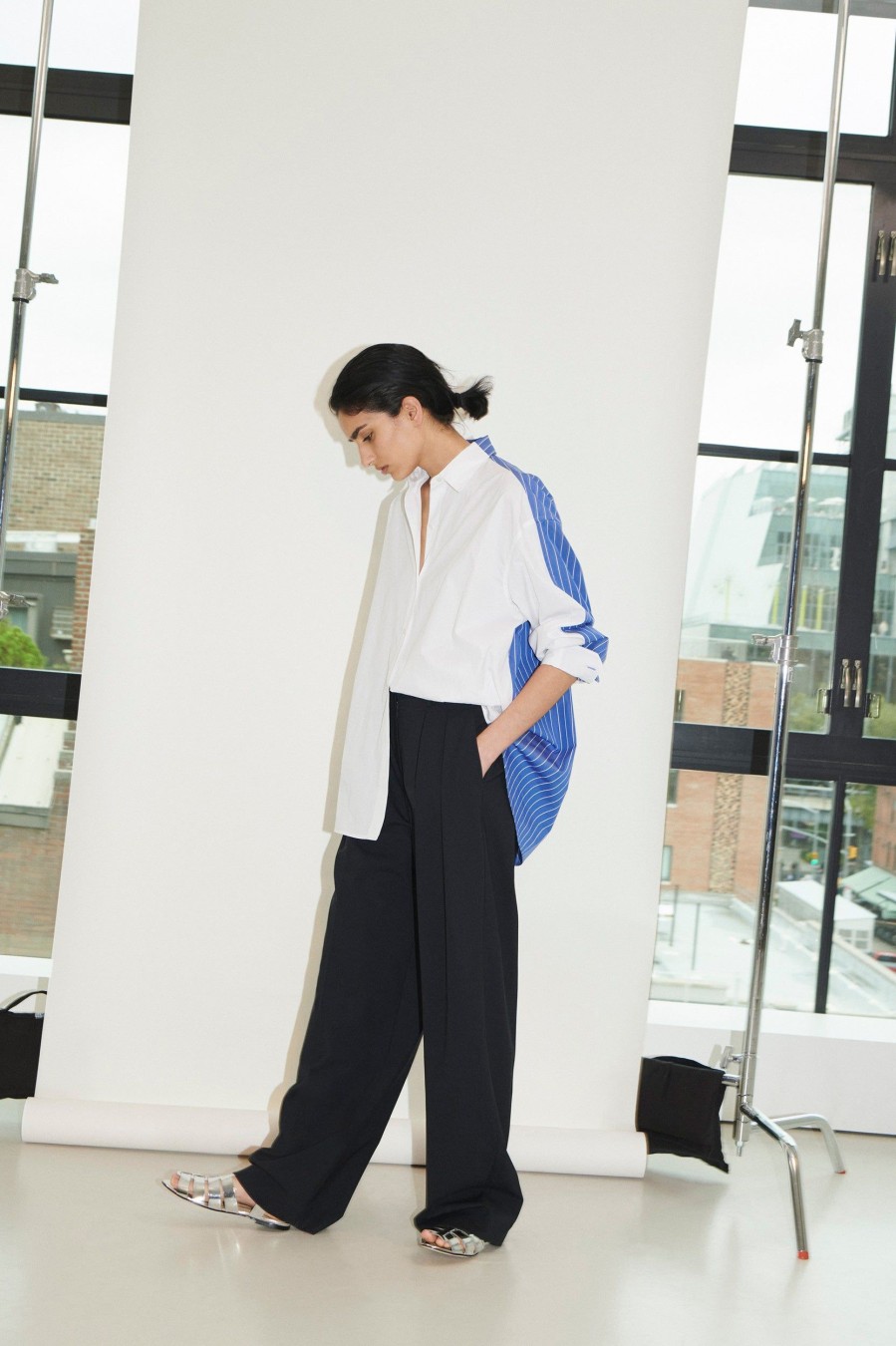 Trousers Theory | Double Pleat Pant In Tall Black