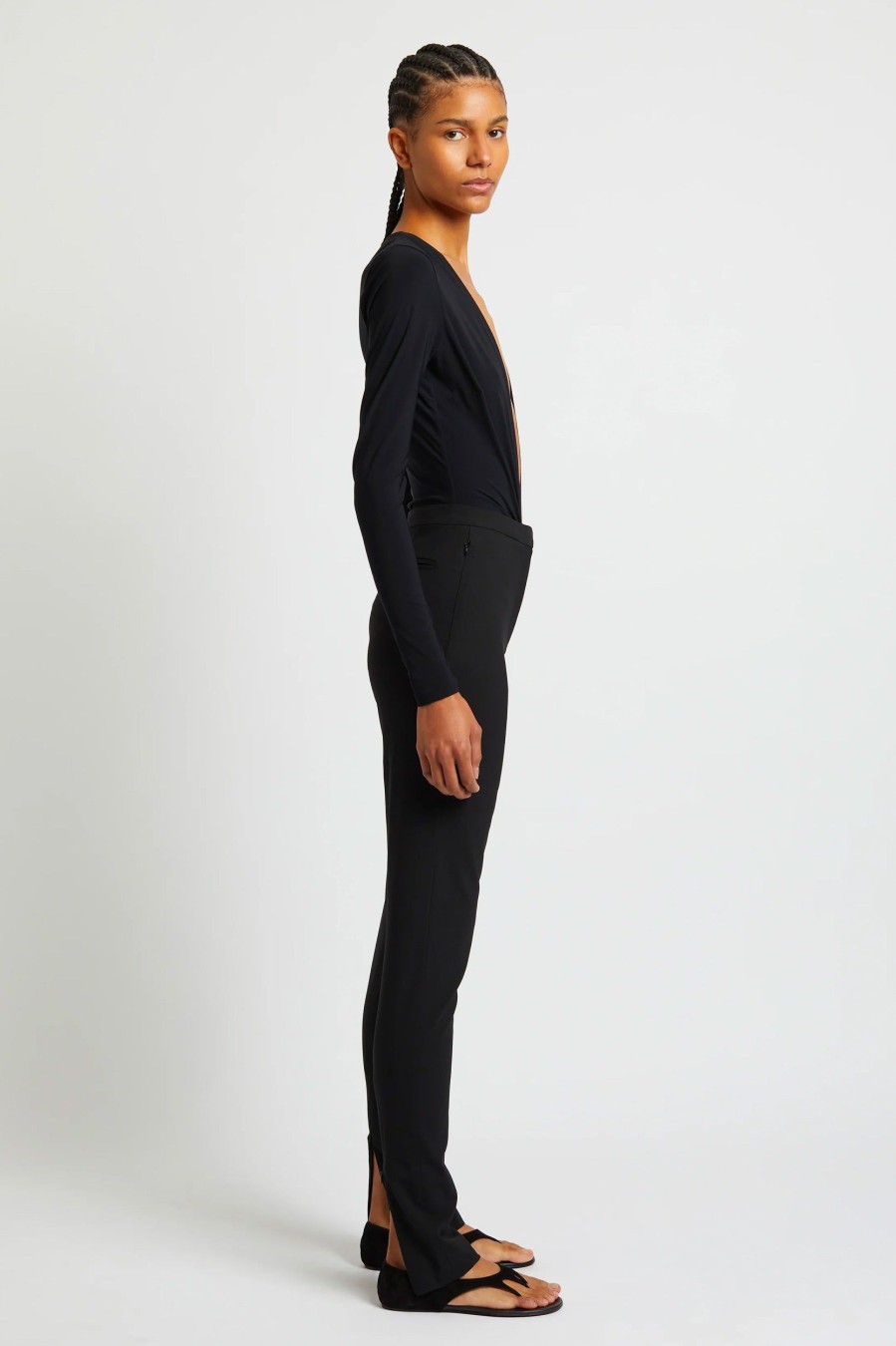 Trousers Christopher Esber | Racquet Slim Tailored Trouser Black