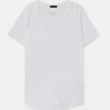 Tops And Shirts ATM Anthony Thomas Melillo | Slub Jersey Classic V-Neck Tee In White