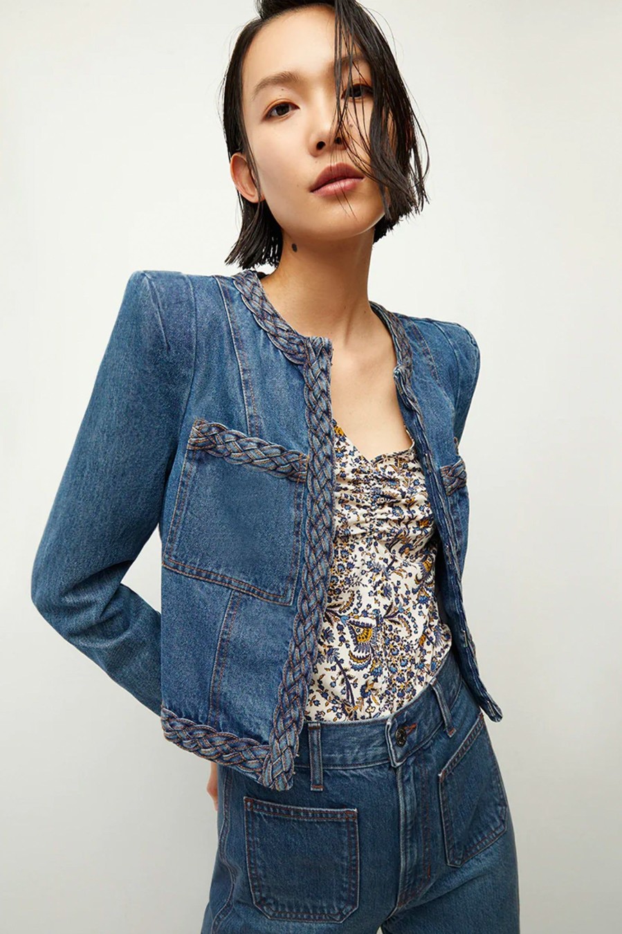 Coats And Jackets Veronica Beard | Arrowe Jacket Denim