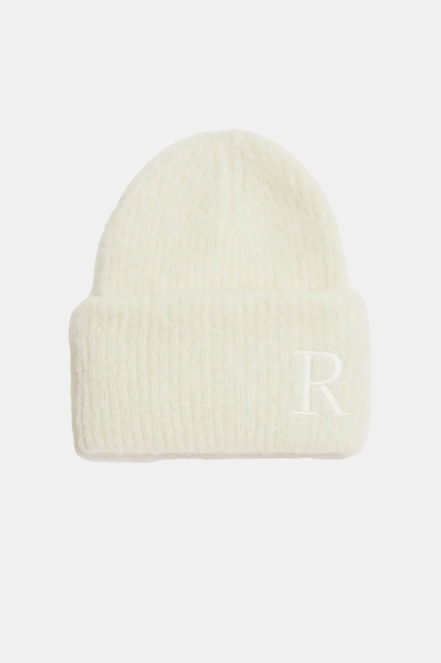 Accessories Rodebjer | Sendina Oversized Beanie In Chalk Neutrals