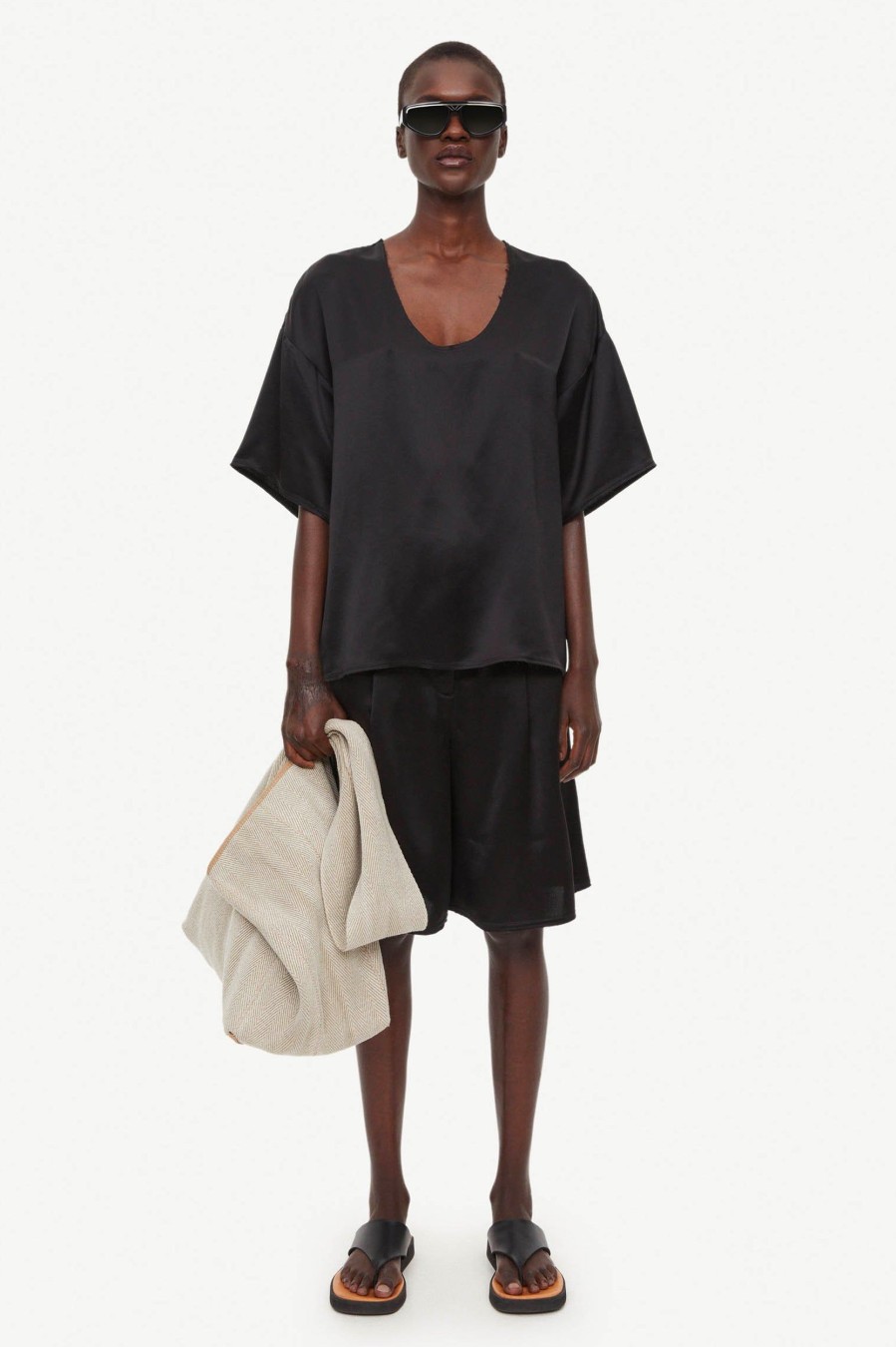 Tops And Shirts By Malene Birger | Pilavis Top In Black