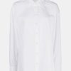 Tops And Shirts Tibi | Eco Poplin New Twisted Sleeve Shirt White