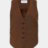 Coats And Jackets Matteau | Tailored Waistcoat In Coffee Brown