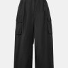 Trousers Tibi | Crispy Nylon Stella Pleated Cargo Pant In Black