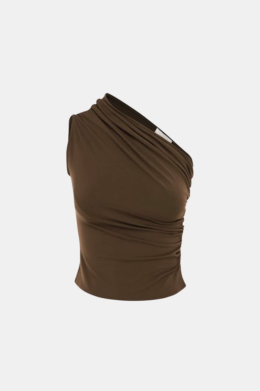 Tops And Shirts POSSE | Mason One Shoulder Top In Dark Chocolate Brown